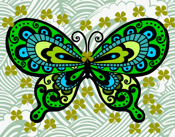 Dibujo Mariposa bonita pintado por 4567