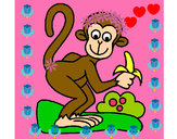 Dibujo Mono pintado por serjios