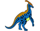 Dibujo Parasaurolofus con rayas pintado por joseramon