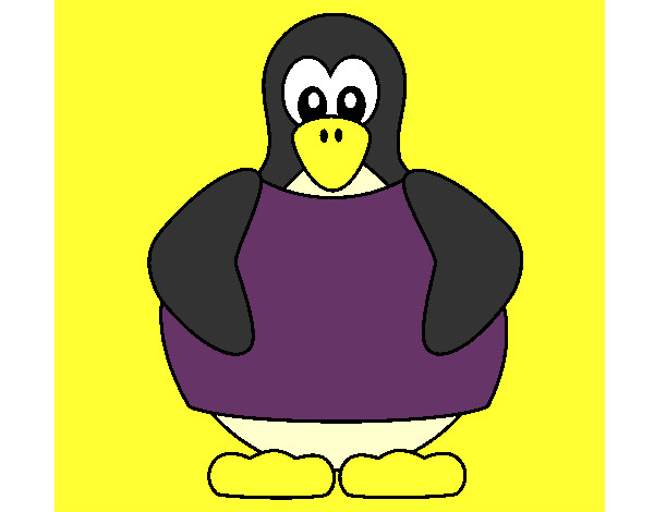 Dibujo Pingüino 1 pintado por naxa