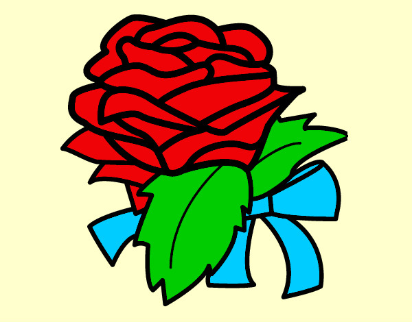 Dibujo Rosa, flor pintado por crisaba