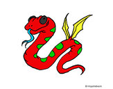 Dibujo Serpiente con alas pintado por david-vid 