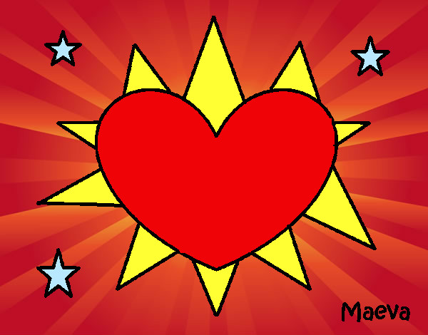 Sol en forma de corazón