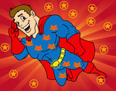 Dibujo Superhéroe volando pintado por rruucchhoo