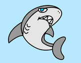 Dibujo Tiburón nadando pintado por Jorgeana