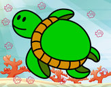 Dibujo Tortuga nadando pintado por Jorgeana