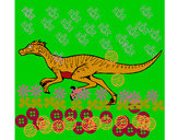 Dibujo Velociraptor pintado por serjios