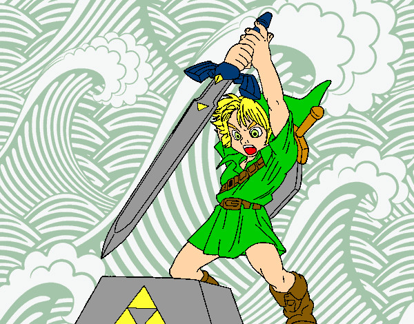 Dibujo Zelda pintado por Manuelon