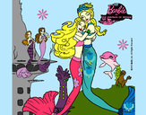 Dibujo Barbie sirena y la reina sirena pintado por inno23