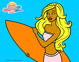 Dibujo Barbie va a surfear pintado por LUCIA2
