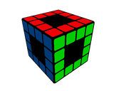 Dibujo Cubo de Rubik pintado por gerrerillo