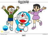 Dibujo Doraemon y amigos pintado por yamin117