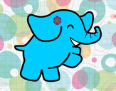 Dibujo Elefante bailarín pintado por julianna