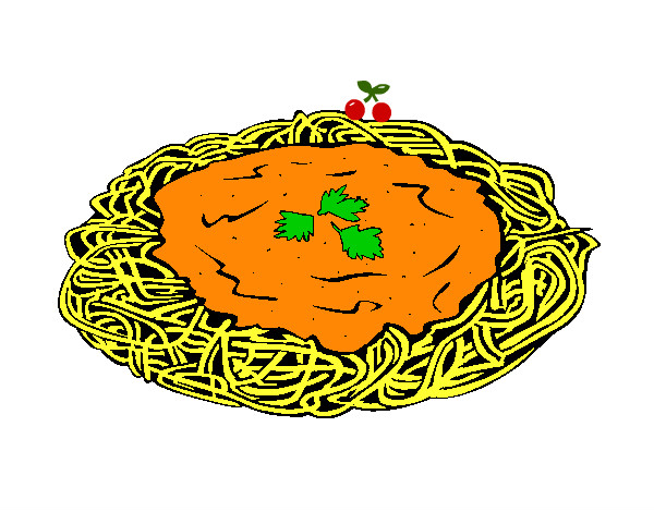Dibujo Espaguetis con queso pintado por shofita