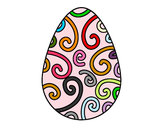 Dibujo Huevo decorado pintado por shofita