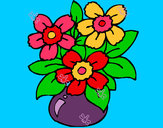 Dibujo Jarrón de flores pintado por shofita