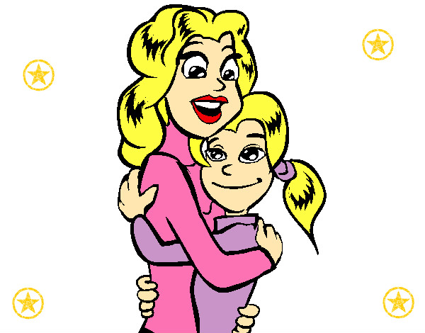 Dibujo Madre e hija abrazadas pintado por ashlee