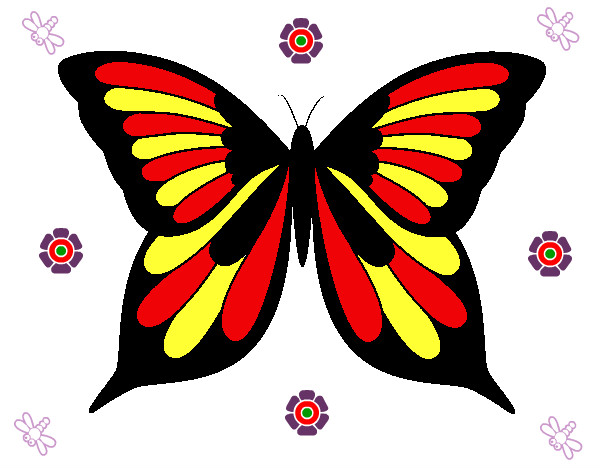 Dibujo Mariposa 19 pintado por IVAN12600