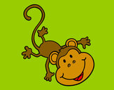 Dibujo Mono gracioso pintado por verona