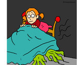 Dibujo Monstruo debajo de la cama pintado por AndreaLOL