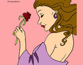 Dibujo Princesa con una rosa pintado por AmuNyan