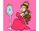 Dibujo Princesa y espejo pintado por gemii