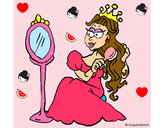Dibujo Princesa y espejo pintado por MELY1999