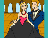 Dibujo Princesa y príncipe en el baile pintado por annycristi