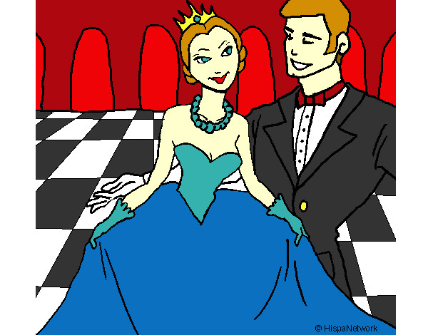 Dibujo Princesa y príncipe en el baile pintado por McSweet