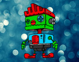 Dibujo Robot con cresta pintado por Gorka908