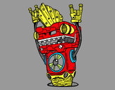 Dibujo Robot Rock and roll pintado por Gorka908