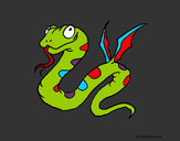 Dibujo Serpiente con alas pintado por AndreaLOL