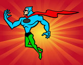 Dibujo Superhéroe poderoso pintado por adrianito