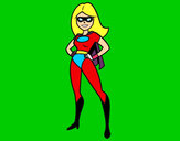 Dibujo Superheroina pintado por David1313