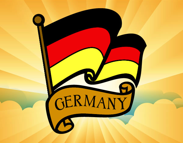 Dibujo Bandera de Alemania pintado por manidenise