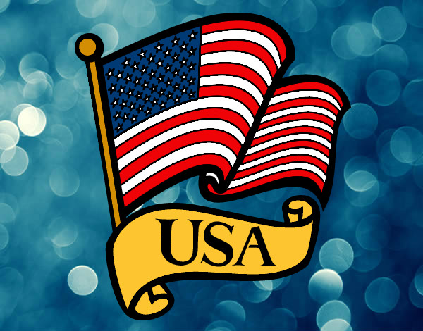 Dibujo Bandera de los Estados Unidos pintado por manidenise