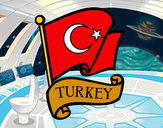Dibujo Bandera de Turquía pintado por manidenise