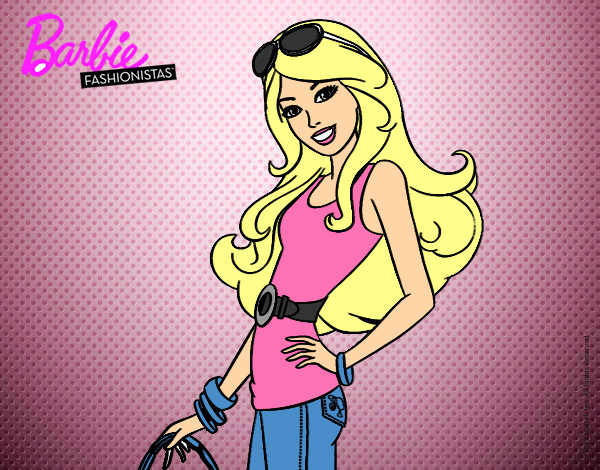 Dibujo Barbie casual pintado por nataliaTV