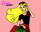 Dibujo Barbie con bolsas pintado por MeliBarbie