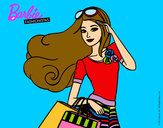 Dibujo Barbie con bolsas pintado por queyla
