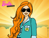 Dibujo Barbie con gafas de sol pintado por queyla