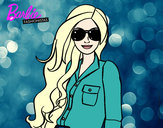 Dibujo Barbie con gafas de sol pintado por vlentinita