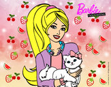 Dibujo Barbie con su linda gatita pintado por Yanii