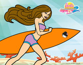 Dibujo Barbie corre al agua pintado por CoDySimpso