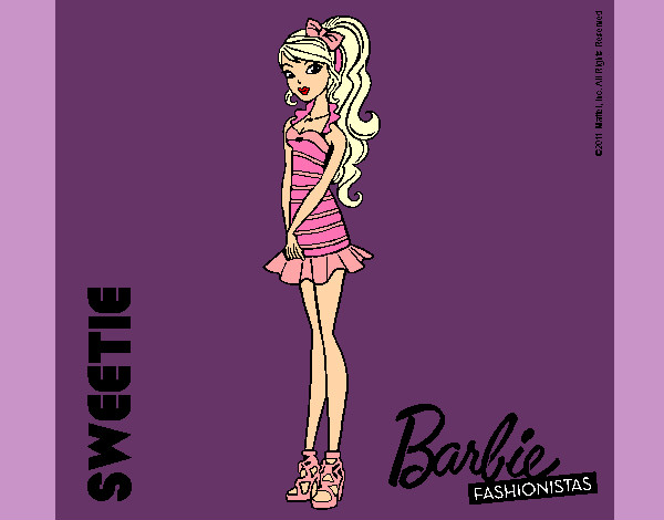 Dibujo Barbie Fashionista 6 pintado por fati07