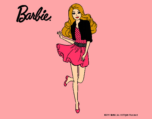 Dibujo Barbie informal pintado por MeliBarbie