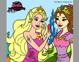 Dibujo Barbie se despiede de la reina sirena pintado por kathy1307