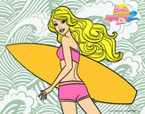 Dibujo Barbie surfera pintado por AmuNyan