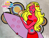 Dibujo Barbie va a surfear pintado por ANAISAVILA