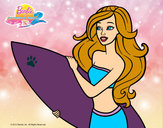 Dibujo Barbie va a surfear pintado por CoDySimpso